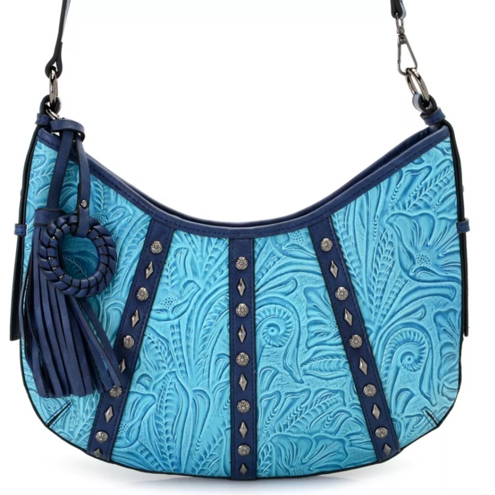 MC tooled leather purse like Patricia Nash style